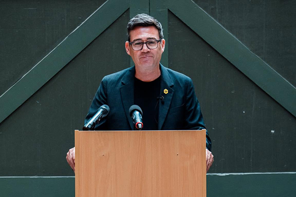 Image of Andy Burnham making a speech