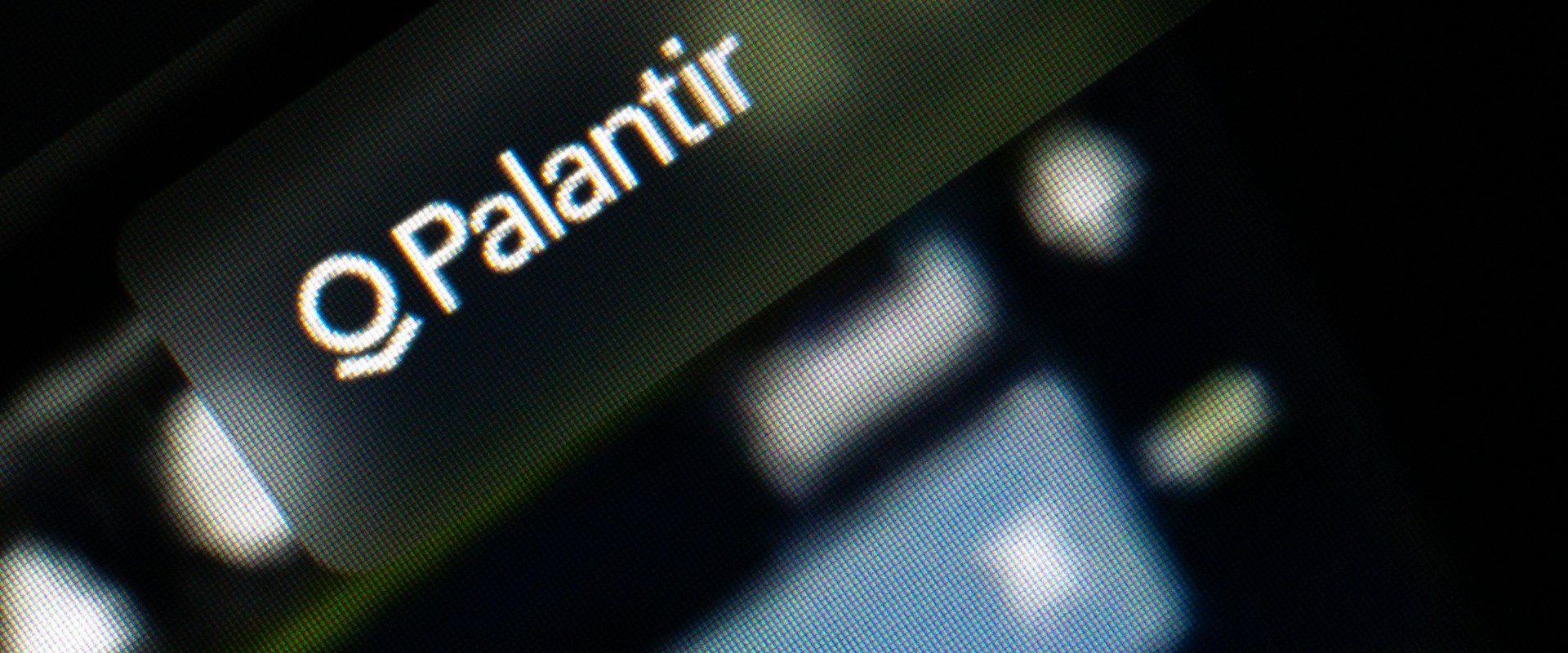 Abstract view of Palantir displayed on a dark interface